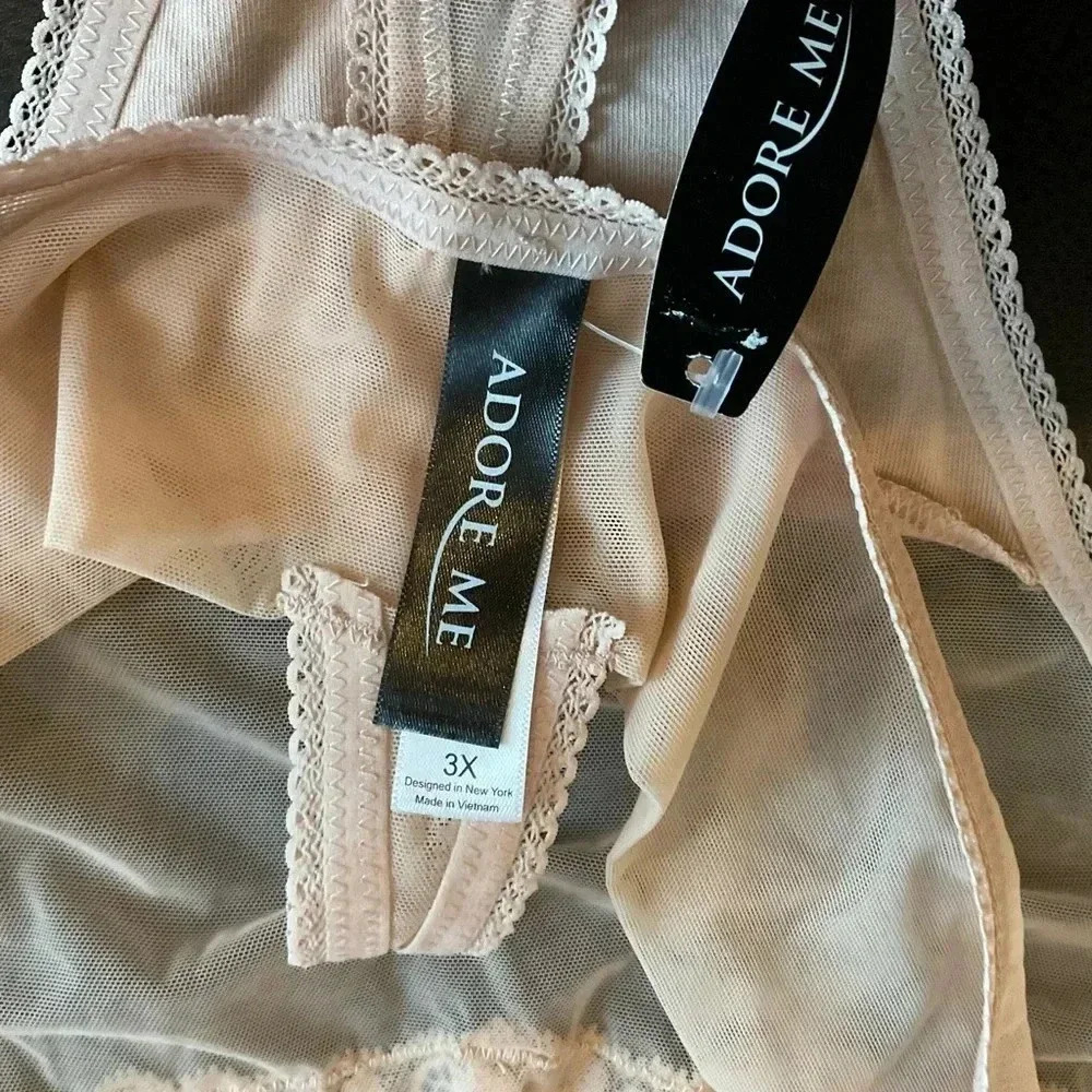 Adore Me Lace Front Thong, Size 3X, NWT - Picture 3 of 3